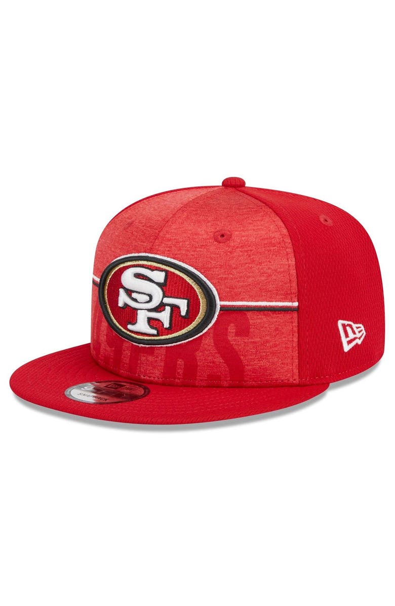 New Era Men's New Era Scarlet San Francisco 49ers 2023 NFL Training Camp 9FIFTY Snapback Hat, Main, color, 