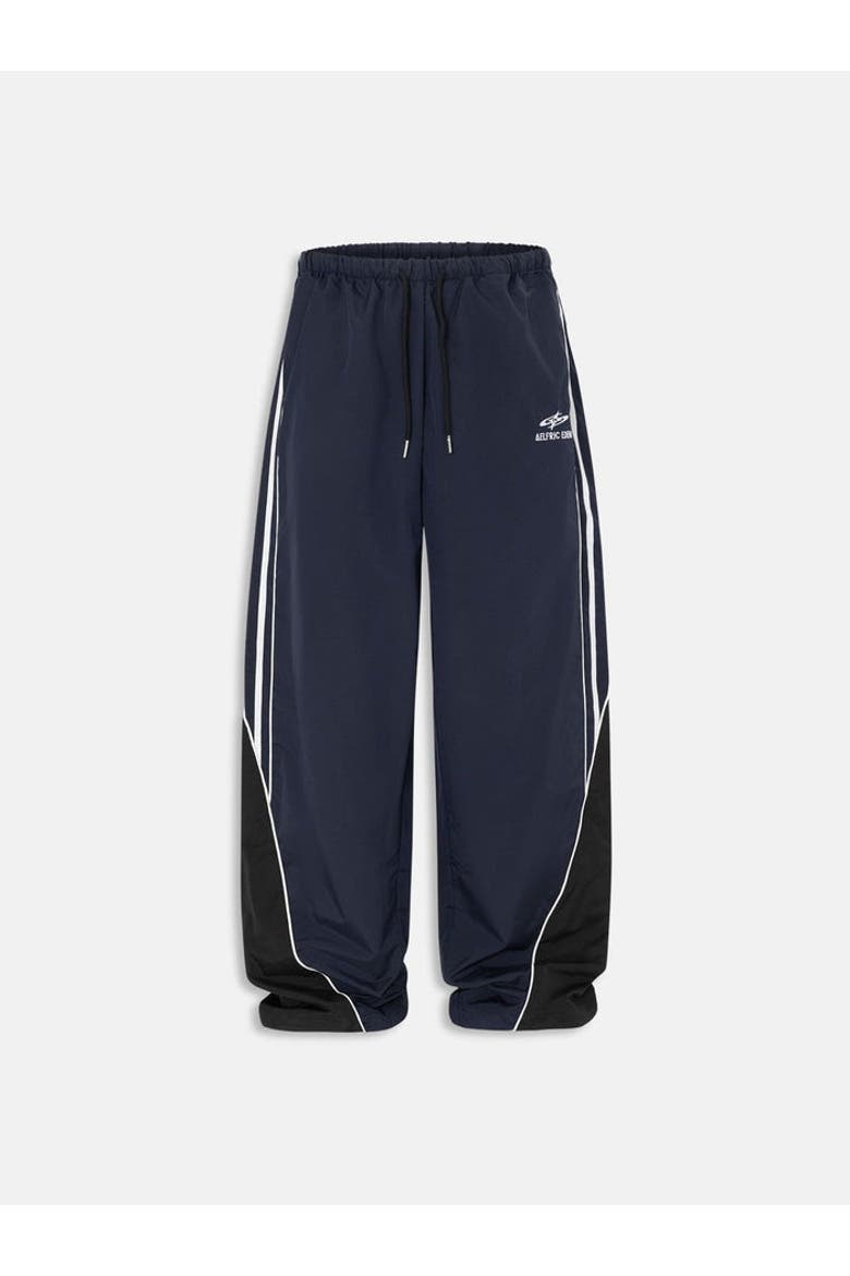 Contrast Side Baggy Track Pants, Alternate, color, Blue