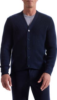 Bugatchi Rib Merino Wool Cardigan