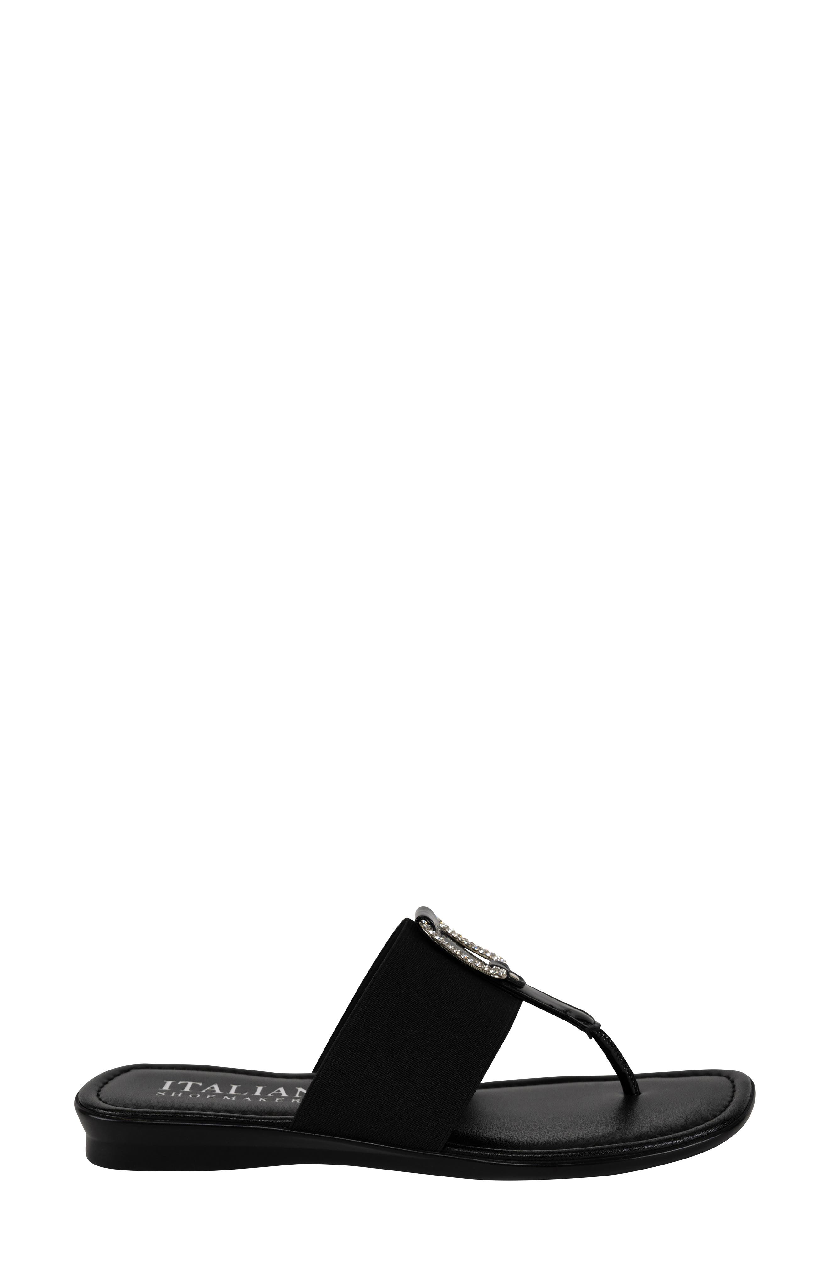 ITALIAN SHOEMAKERS Triana Flip Flop, Alternate, color, Black