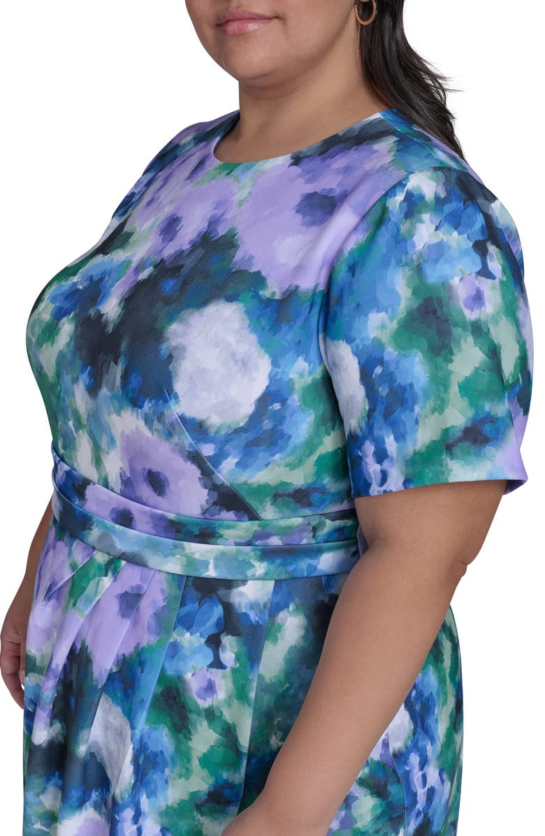 Calvin Klein Ruched Short Sleeve Sheath Dress, Alternate, color,