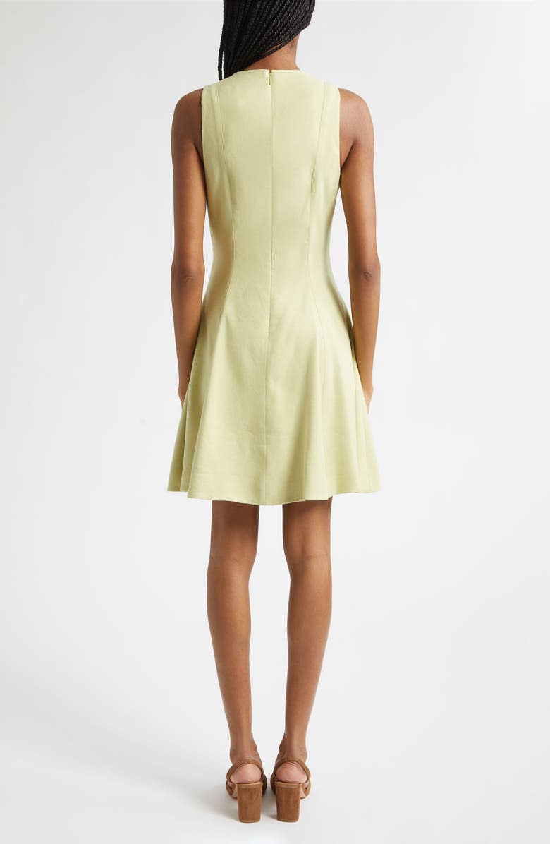 Veronica Beard Steiner Linen Blend Fit & Flare Dress, Alternate, color, Pistachio