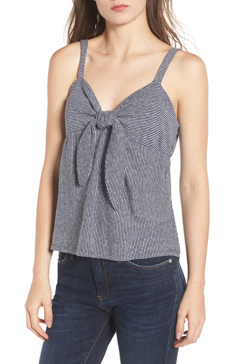 Socialite Knot Front Tank Top, Main, color, 