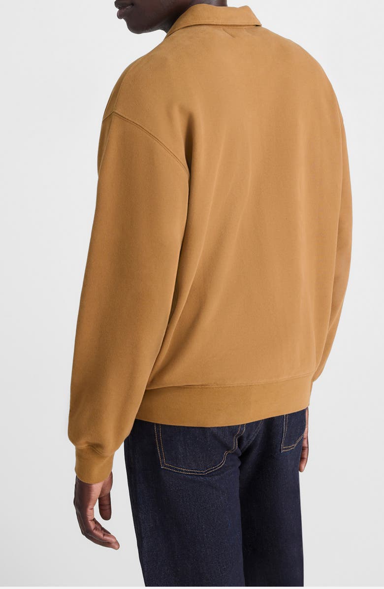 Madewell The McCarren Midweight Quarter Zip Sweatshirt, Alternate, color, Bronzed Khaki