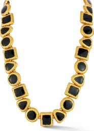 SPHERA MILANO Enamel Geometric Link Necklace