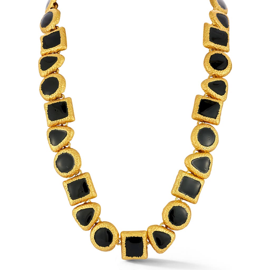 Sphera Milano Enamel Geometric Link Necklace