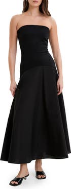 Marcella Aurora Strapless Drop Waist Dress