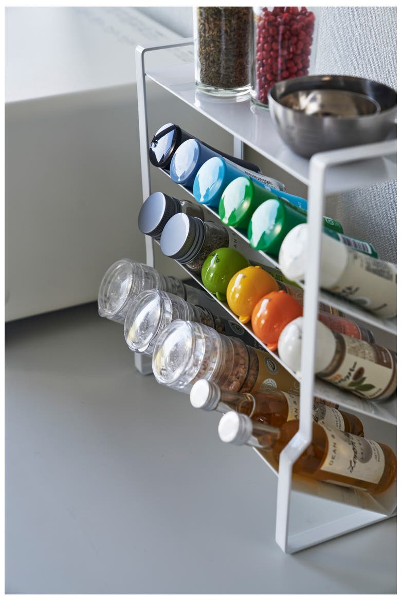 Slim 4-Tier Spice Rack, Alternate, color, WHITE