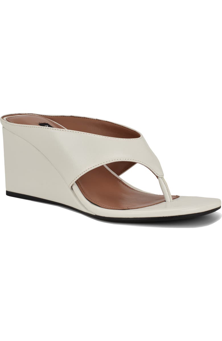 Nine West Jadde Wedge Flip Flop, Main, color, White
