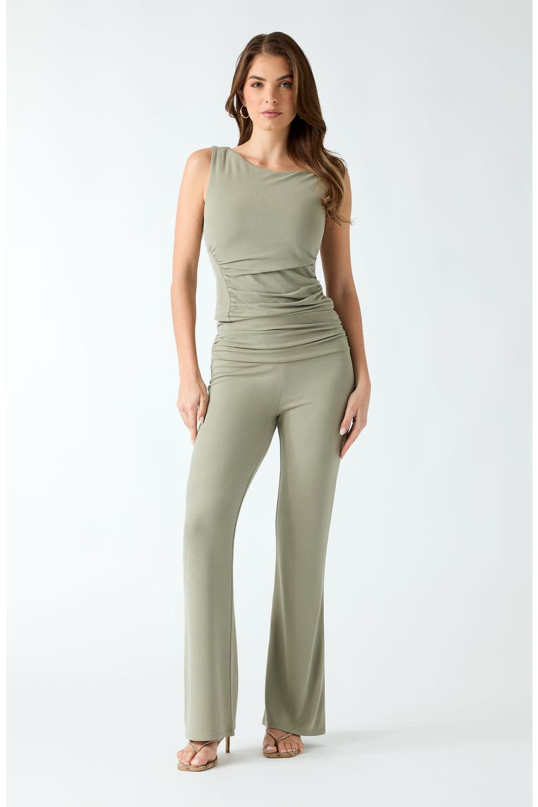 Iliana One-Shoulder Shirred Top, Alternate, color, GREEN