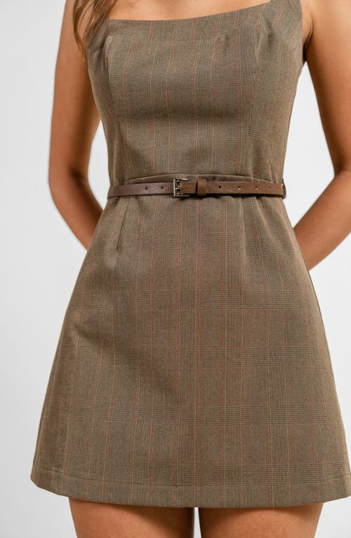 Beivy A-line Structured Minidress In Brown