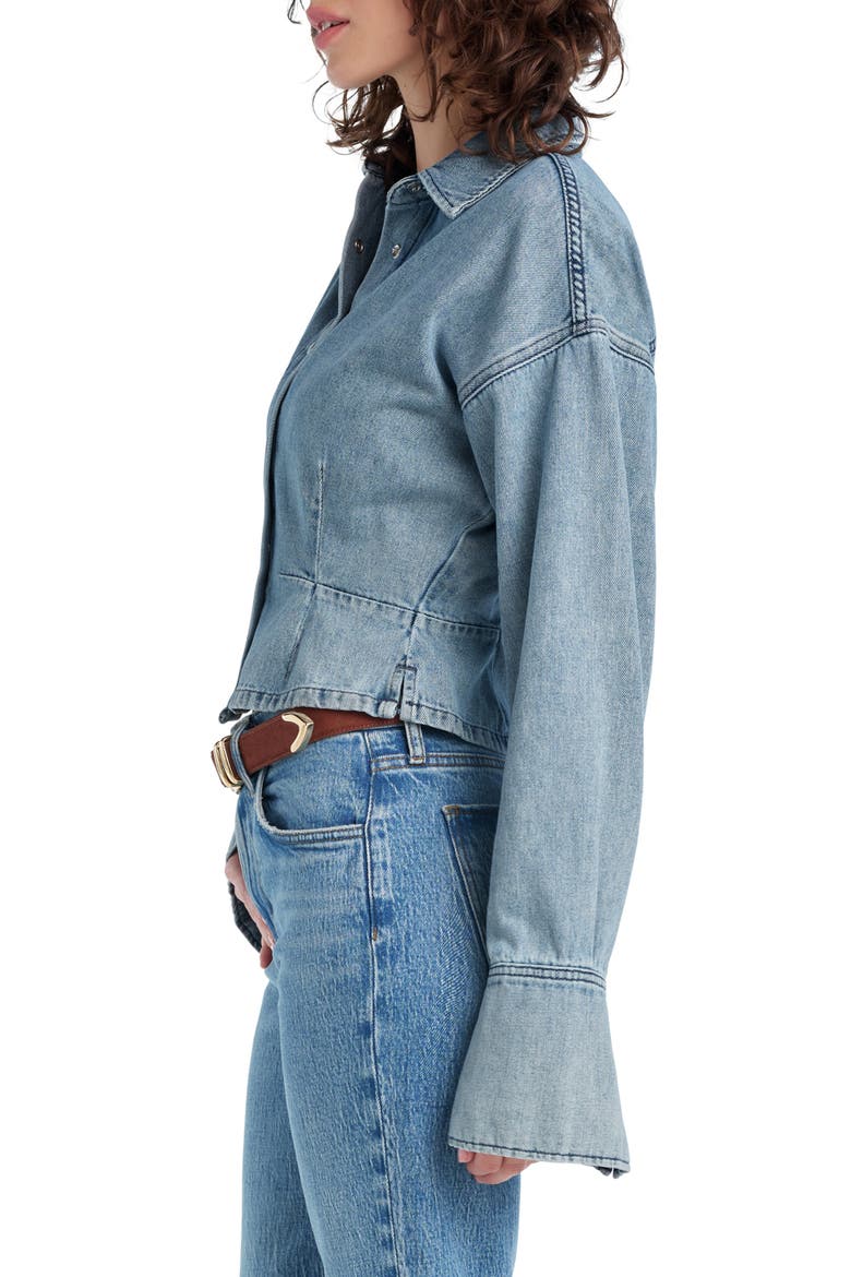 The Eyes On Me Denim Button-Up Shirt, Alternate, color, LEXINGTON