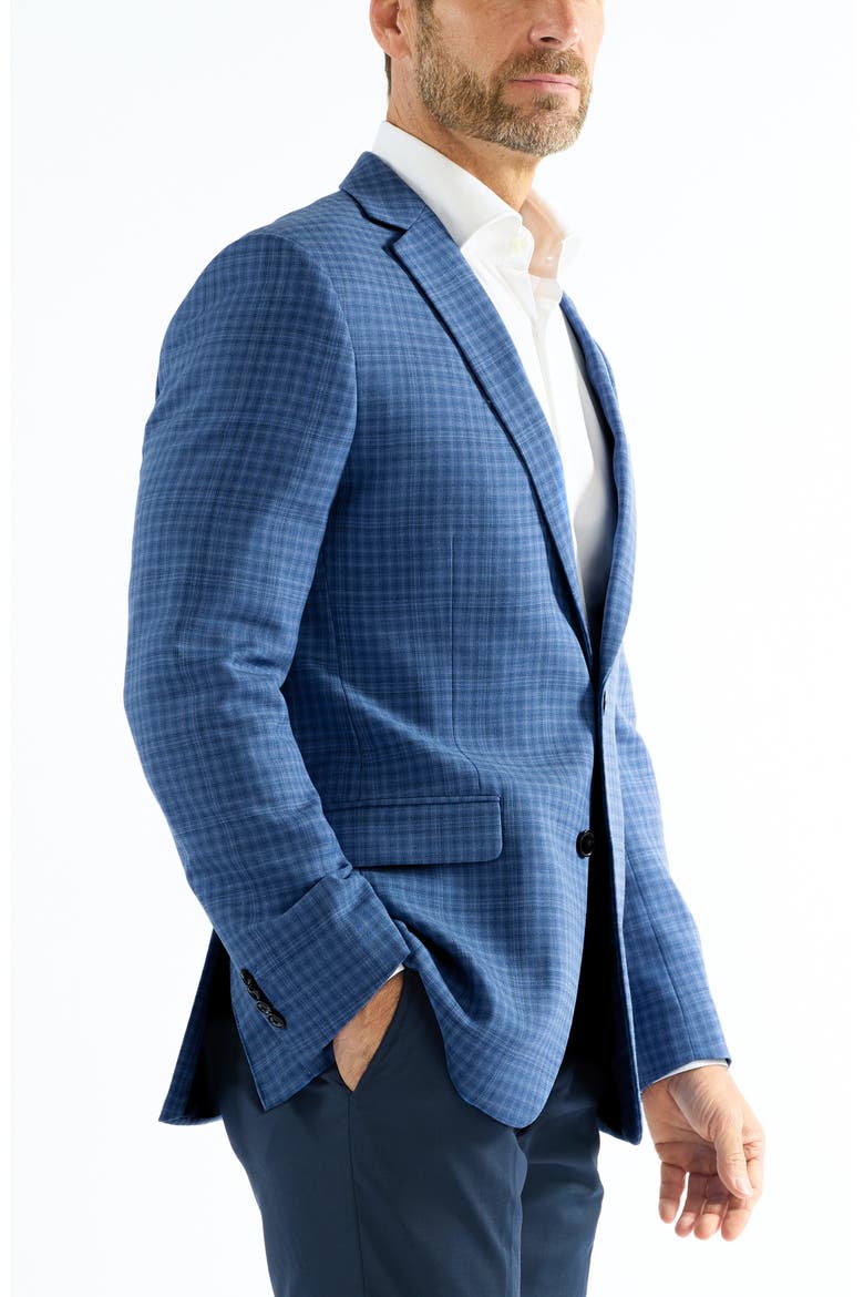 Check Wool Blend Sport Coat, Alternate, color, BLUE