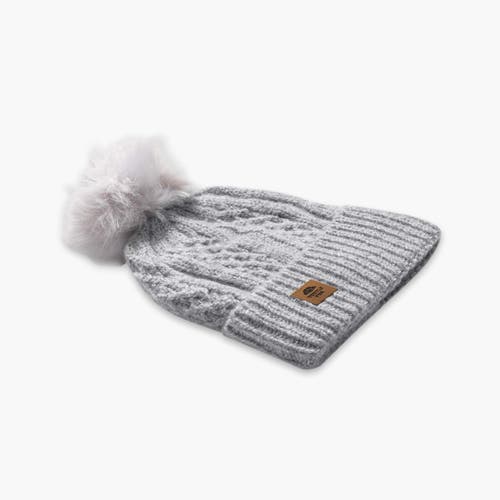 Turtle Fur Lindsey Pom Beanie In Gray