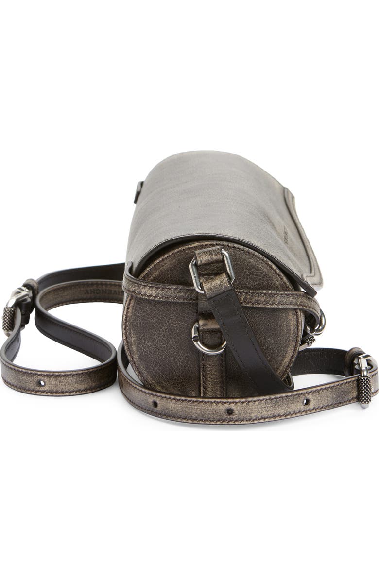 Givenchy Voyou Roller Leather Crossbody Bag, Alternate, color, Black/ Brown Mud