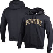 Champion Men's Champion  Black Purdue Boilermakers Basic Arch Fleece Pullover Hoodie