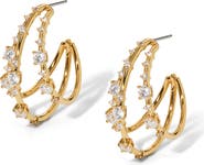 Nadri Everleigh Cubic Zirconia Three Hoop Earrings