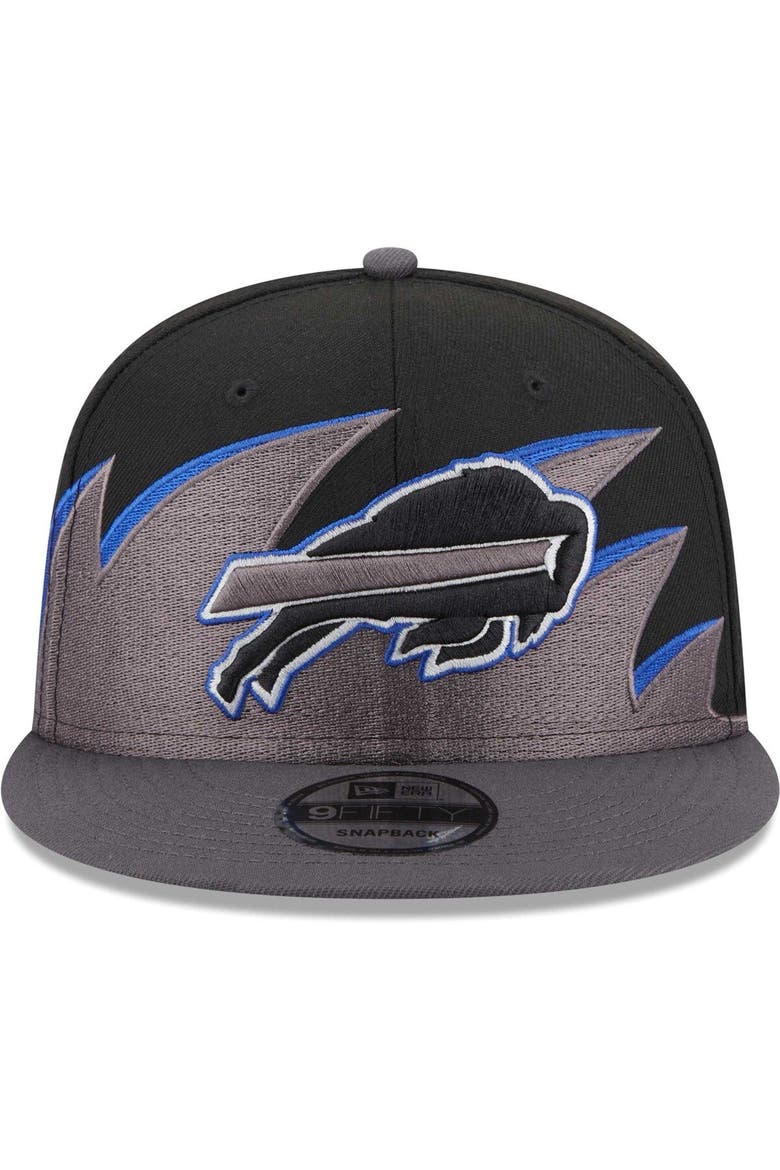 Men's New Era Black Buffalo Bills Tidal Wave 9FIFTY Snapback Hat, Alternate, color, Black
