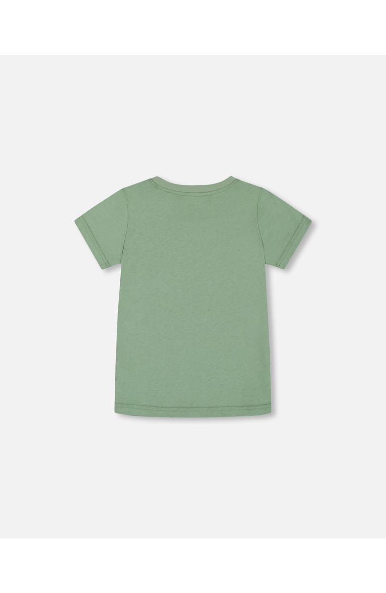 Deux par Deux Boy's Organic Cotton Graphic Tee Sage And Multi, Alternate, color,