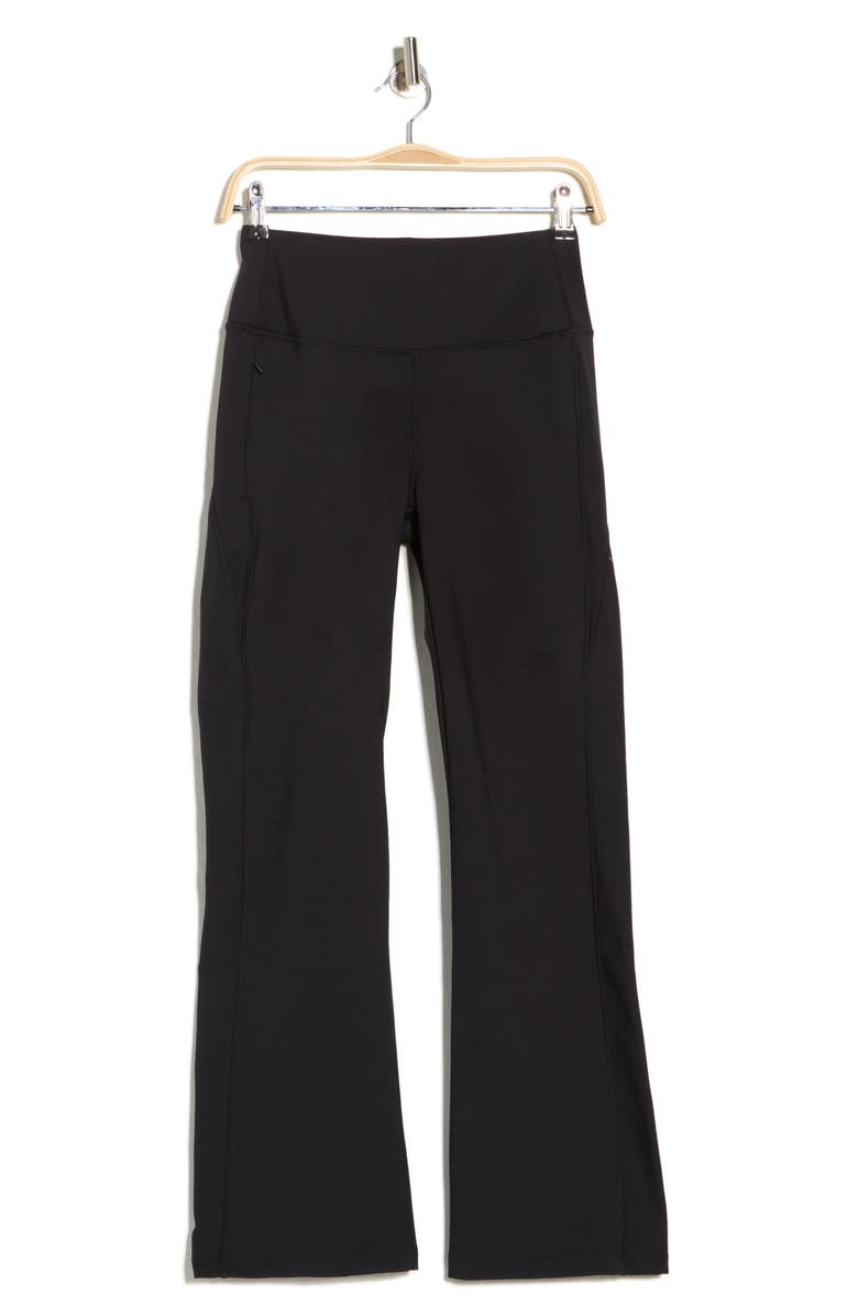 LAYER 8 Polar Flow Zip Pocket Flare Leggings, Alternate, color, Rich Black