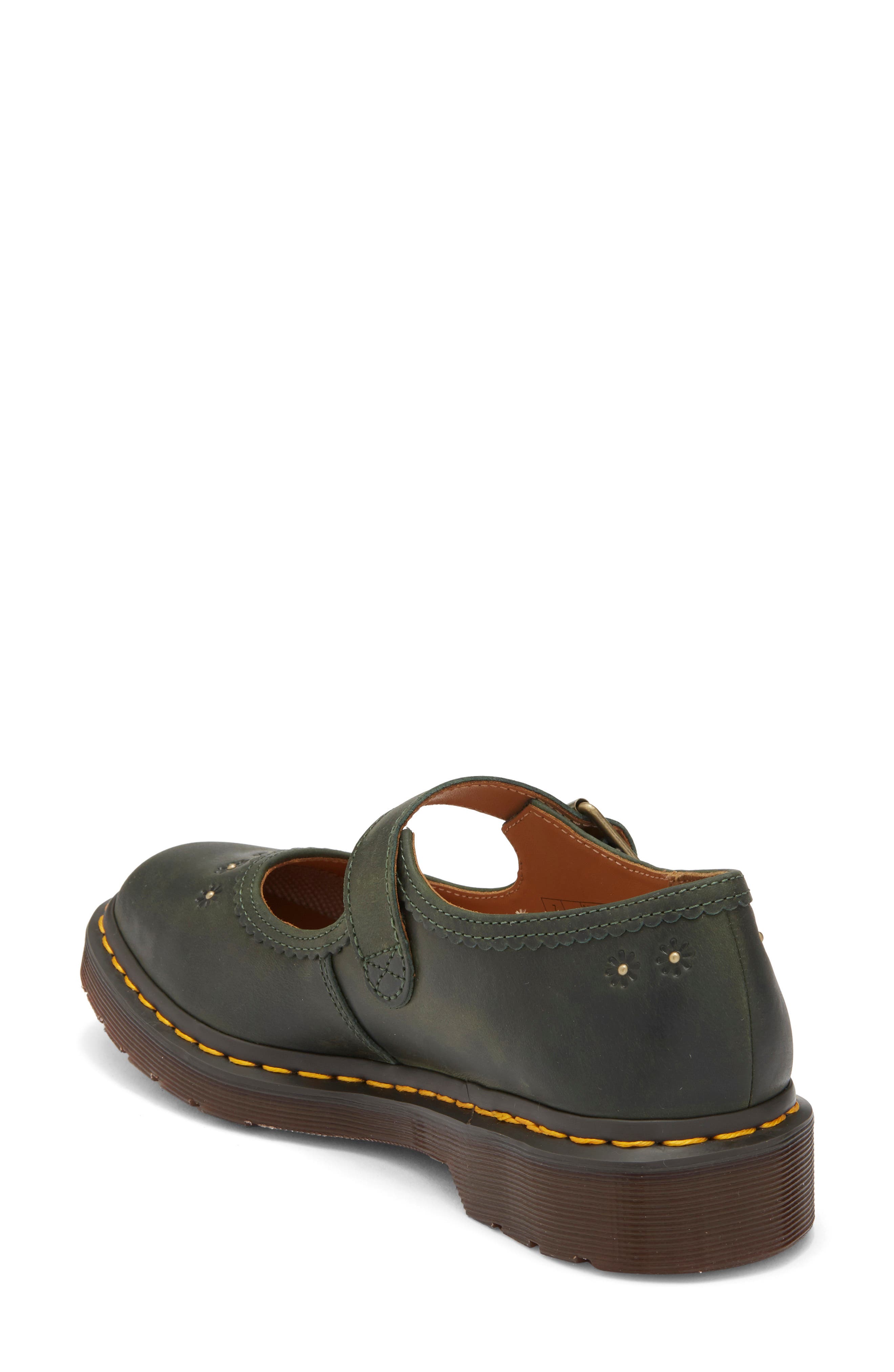 Dr. Martens Flower Mary Jane Flat, Alternate, color, Dms Green