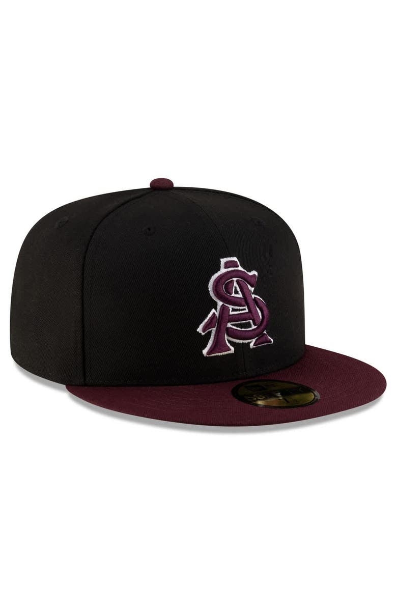 New Era Men's New Era Black/Maroon Arizona State Sun Devils On-Field 59FIFTY Fitted Hat, Alternate, color, 
