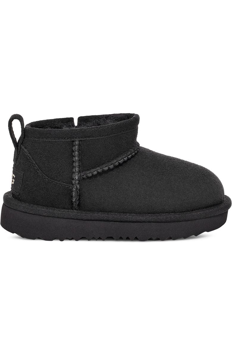 UGG<sup>®</sup> Kids' Classic Ultra Mini Water Resistant Boot, Alternate, color, Black