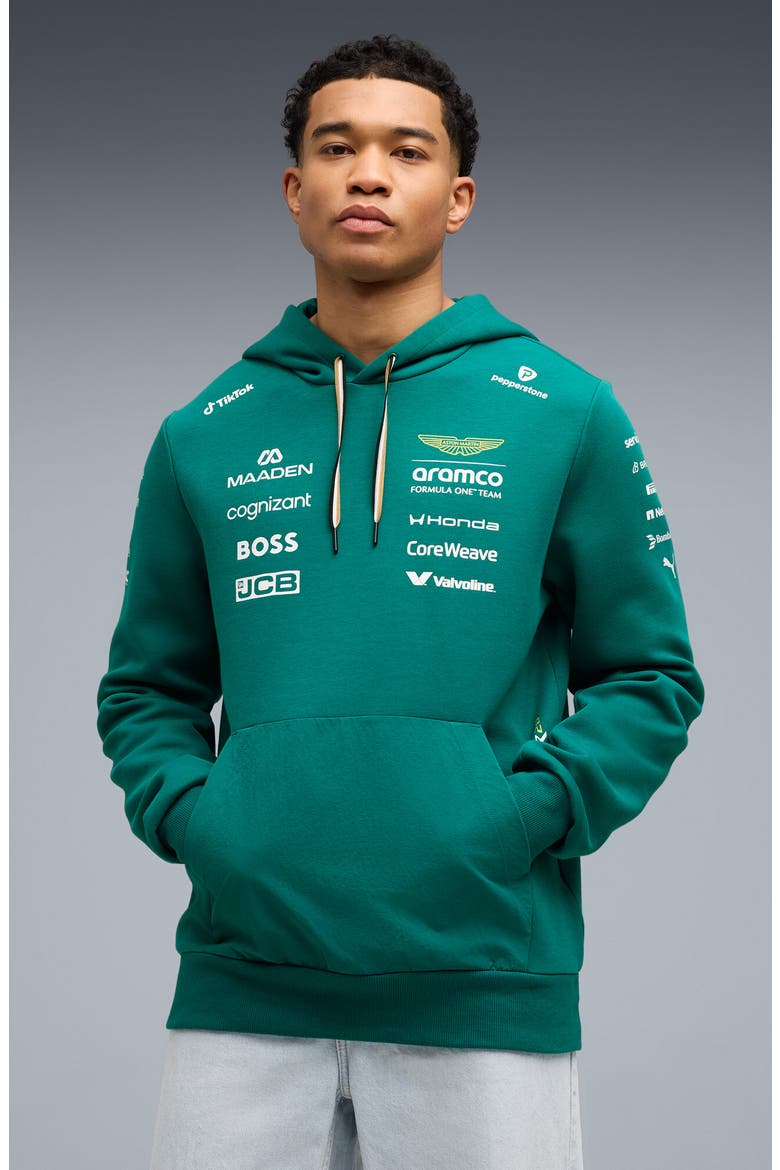 x AMF1 Replica Performance Graphic Hoodie, Alternate, color, GREEN LUX