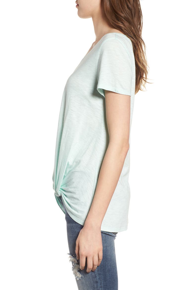 Twist Front Tee, Alternate, color, GREEN LILY