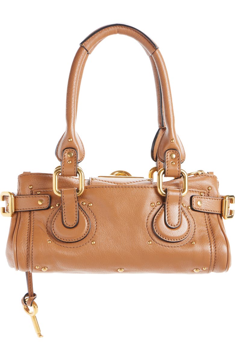Chloé Small Paddington Leather Satchel, Alternate, color, Mustang Brown