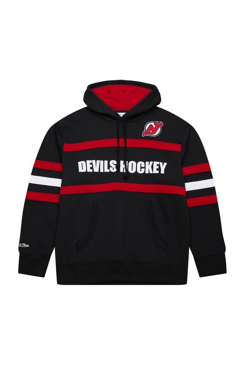 Men's Mitchell & Ness Black New Jersey Devils Head Coach Slogan Pullover Hoodie, Alternate, color, Black