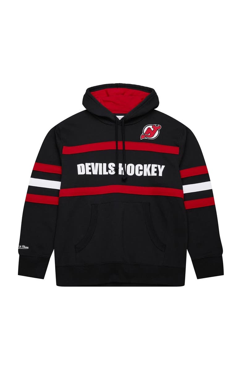 Mitchell & Ness Men's Mitchell & Ness Black New Jersey Devils Head Coach Slogan Pullover Hoodie, Alternate, color, Black