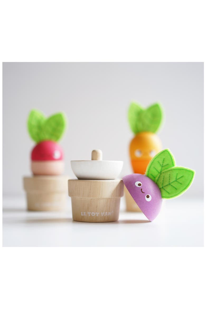 Stacking Veggies Toy Kit, Alternate, color, GREEN RED ORANGE AND PURPLE