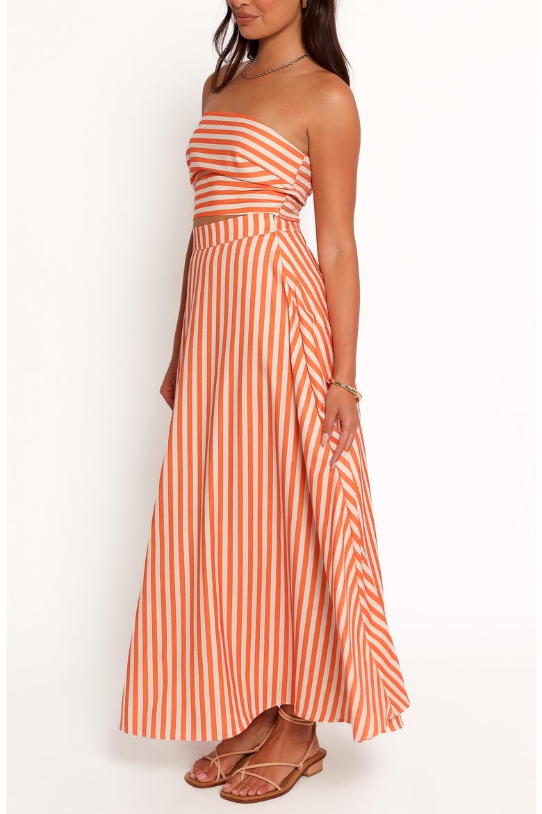 Serafina Stripe Crop Top & Maxi Skirt Set, Alternate, color, ORANGE BEIGE STRIPE