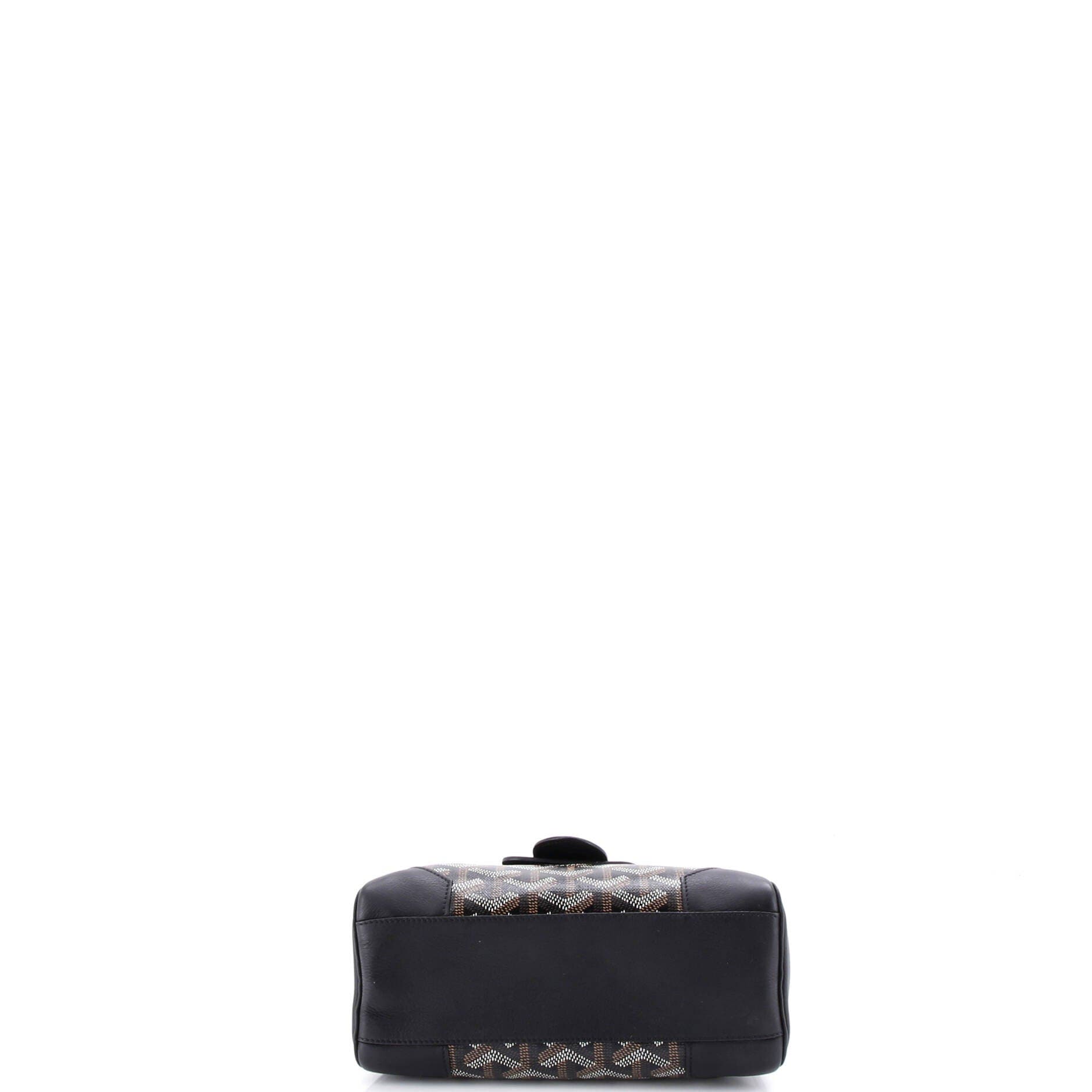 Pre-Owned Goyard Saigon Top Handle Bag Coated Canvas with Leather Mini, Alternate, color, 