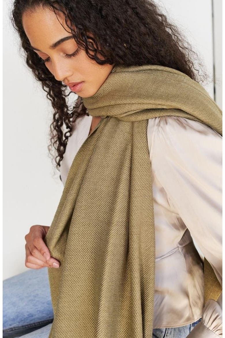 Haze Merino Handloom Throw, Alternate, color, Dandelion Yellow