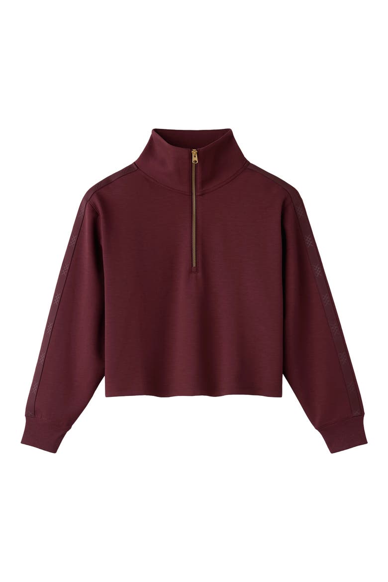 Dreamglow Track Half Zip Performance Pullover, Alternate, color, CHERRY BARK