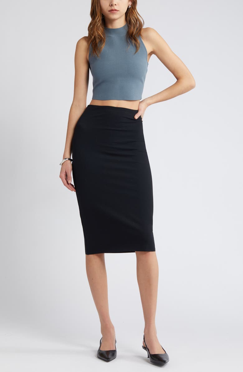Open Edit Smooth Edit Midi Skirt, Alternate, color,