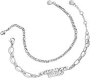 WEAR by Erin Andrews x Baublebar Silver Tennessee Titans Linear Bracelet Set