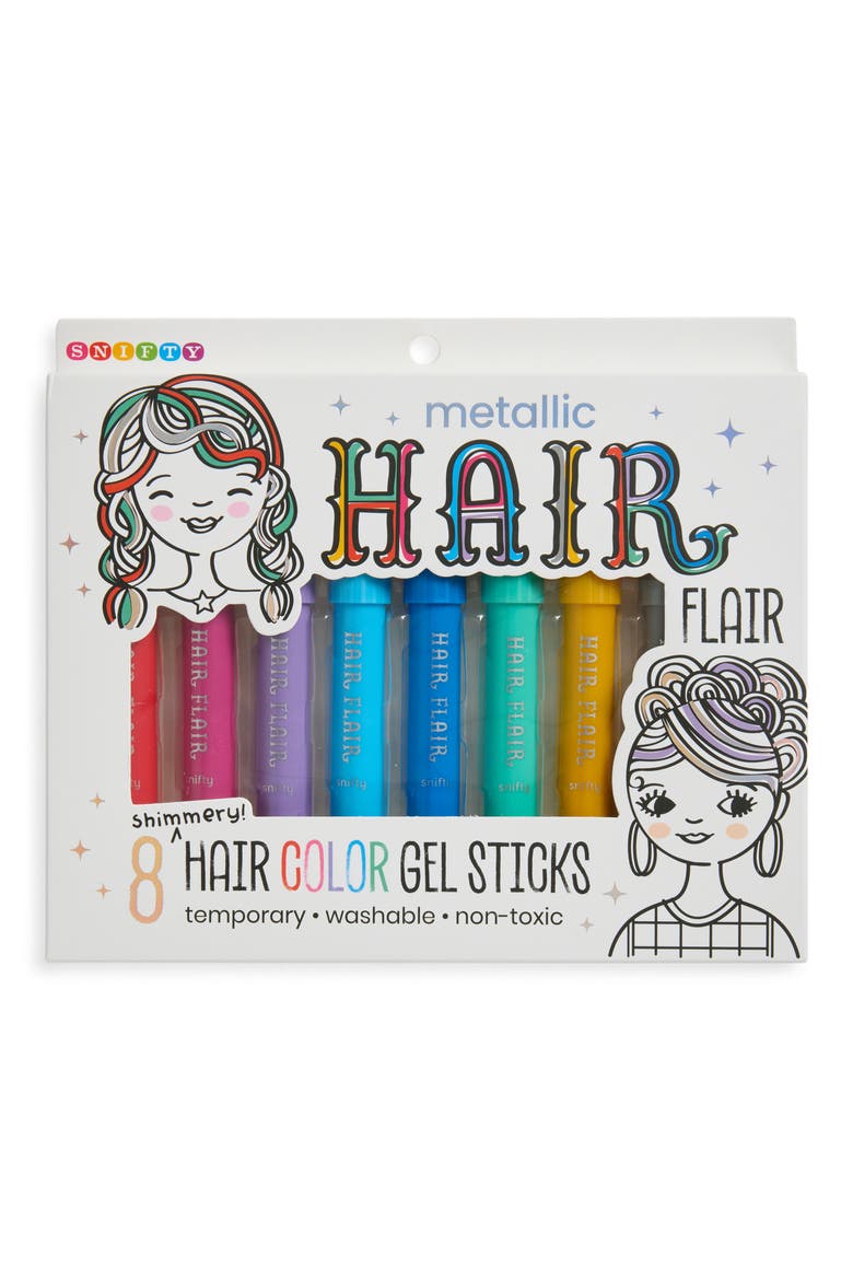 Metallic 8-Piece Hair Flair Set, Alternate, color, MULTI