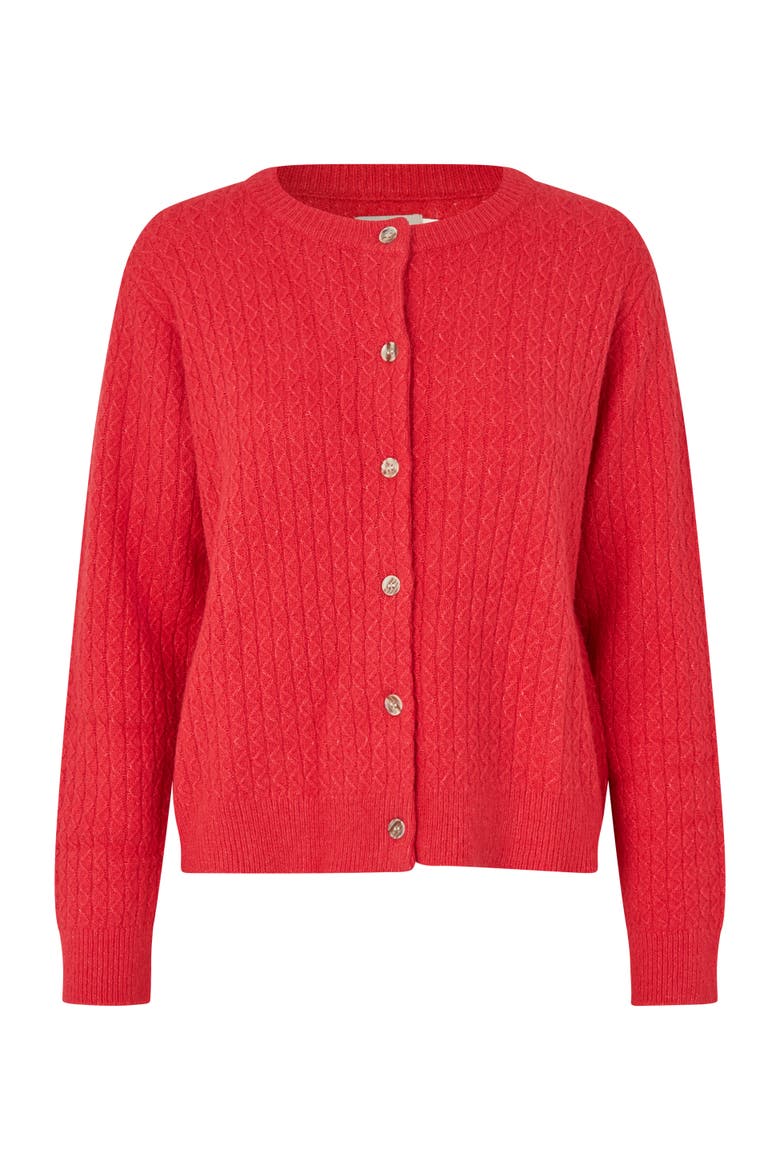 MaLeryntha Button-Front Cardigan, Alternate, color, Poinsettia