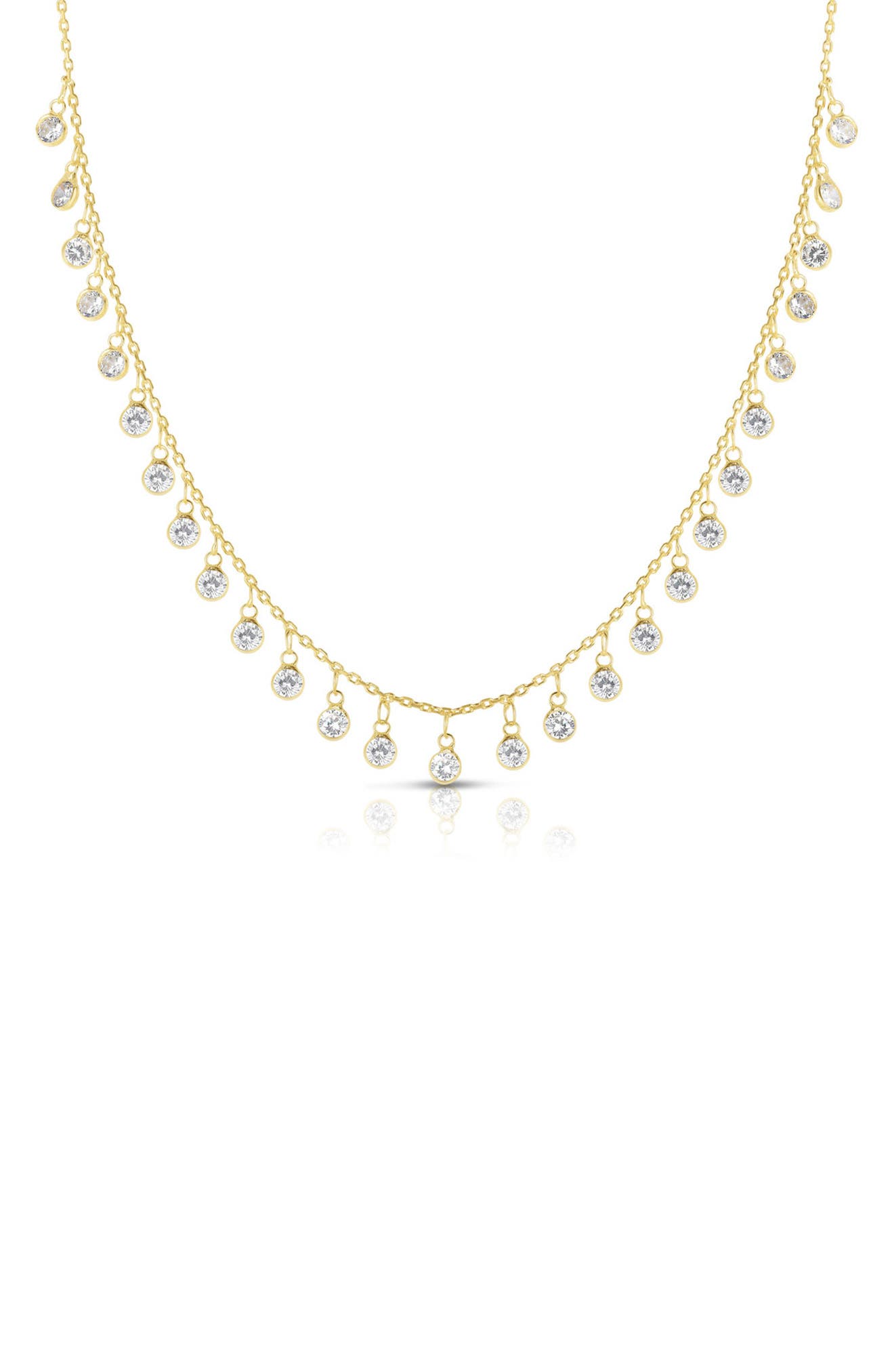 SPHERA MILANO Sterling Silver Cubic Zirconia Charm Necklace