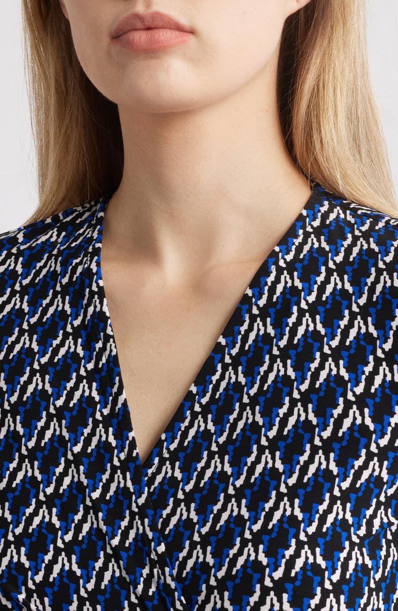 Anne Klein Print Wrap Top, Alternate, color, 