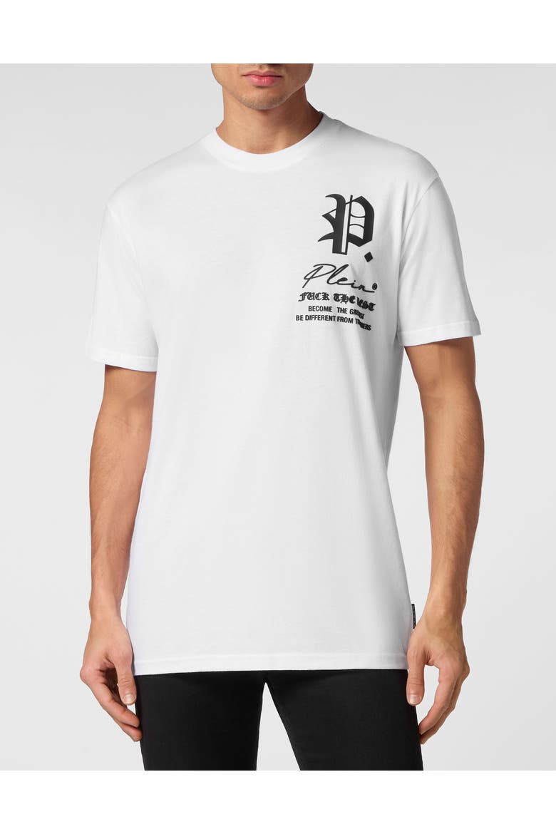 T-Shirt Round Neck Men, Main, color, white