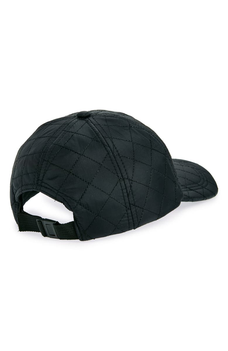 NORDSTROM RACK Quilted Baseball Cap, Alternate, color, Black