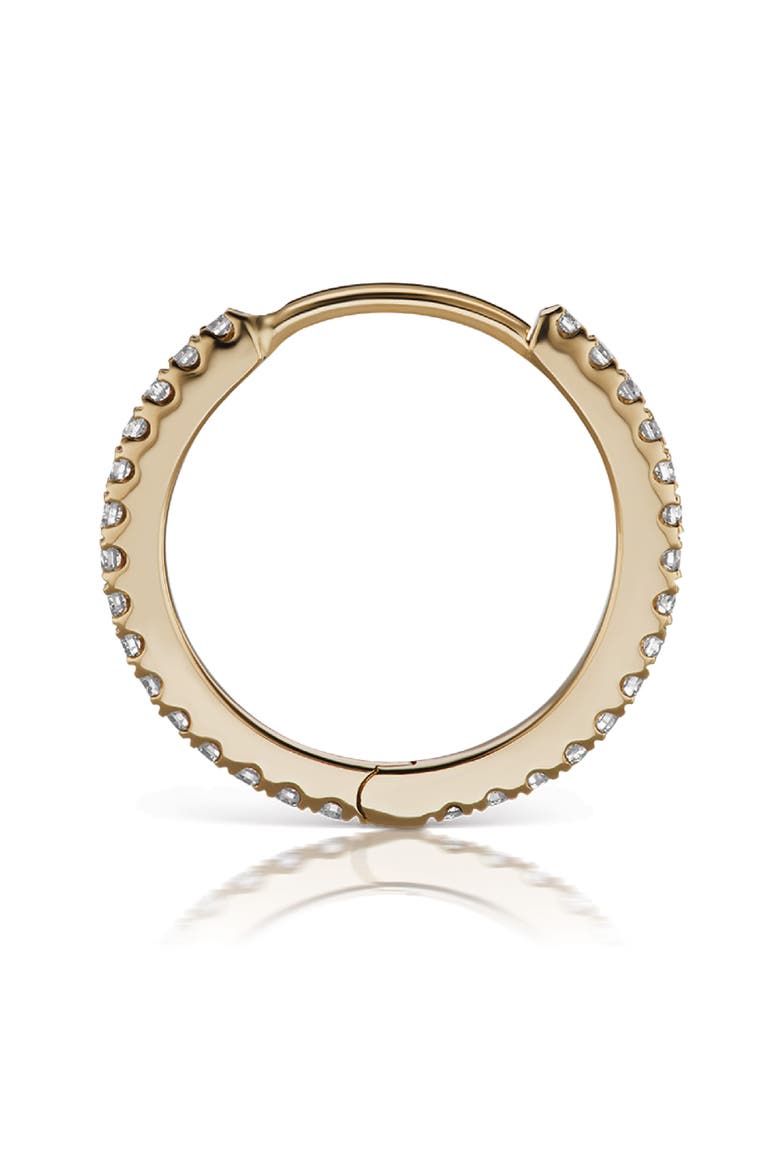 Diamond Eternity Hoop Earring, Alternate, color, YELLOW GOLD