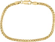 EFFY Men's 14K Gold Plated Sterling Silver Box Chain Bracelet