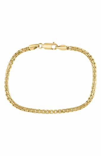 EFFY Men's 14K Gold Plated Sterling Silver Box Chain Bracelet