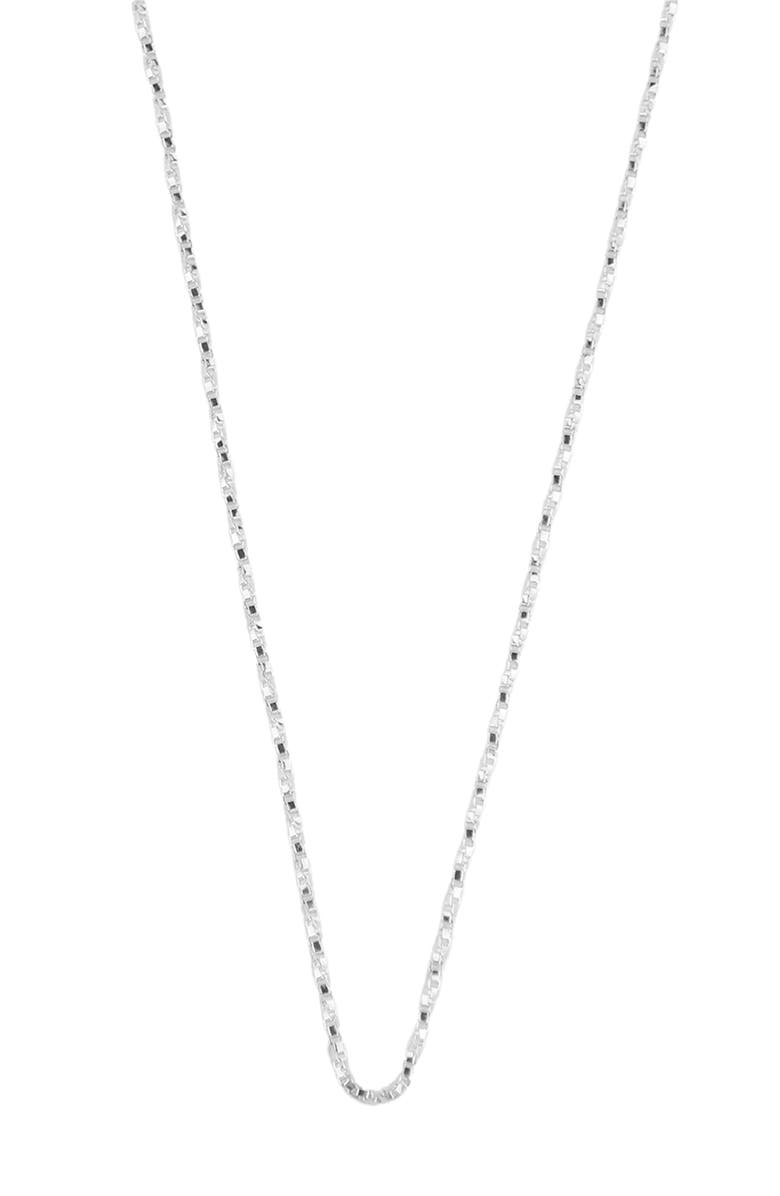Argento Vivo Sterling Silver Box Chain Necklace, Main, color,