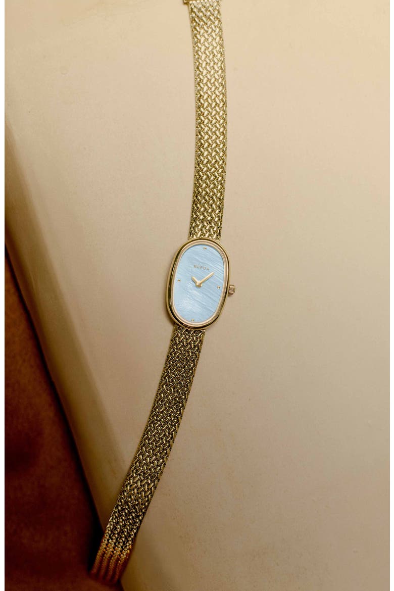 Jane Tethered Mesh Strap Watch, 18mm, Alternate, color, GOLD